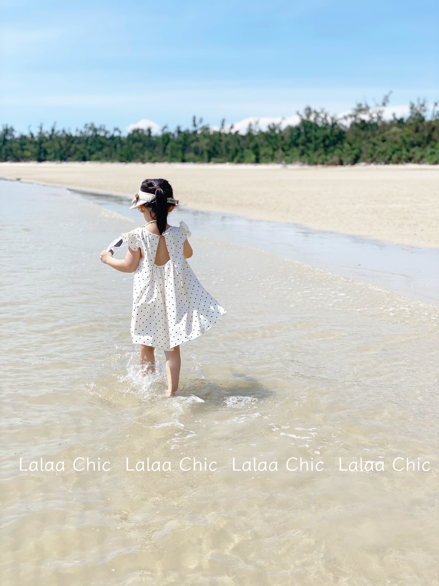 The Amélie Mini Heart Dress- Váy chấm tim đen trắng